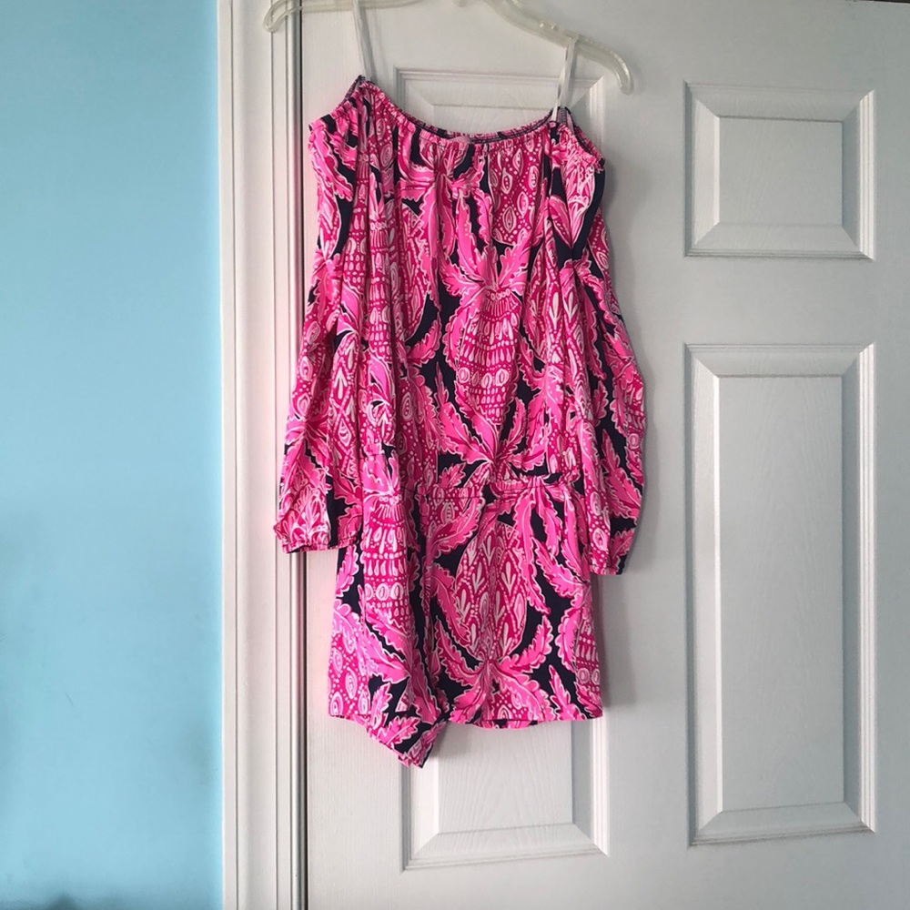 Lilly Pulitzer Lana Romper Coco Safari size small